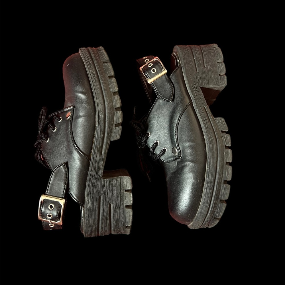 VINTAGE Coco Blue 90s Platform Shoes - Picture 3 of 6